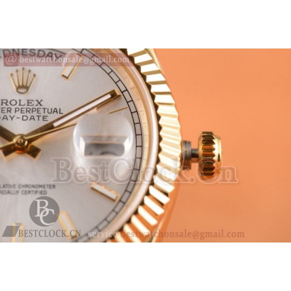 Rolex Day-Date Clone Rolex 3255 Gray Dial Stick Makrers (AFFF)