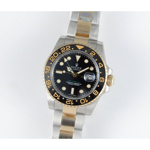 GMT 2 904L 18K Wrp YG/SS Noob A3816  correct hand stock