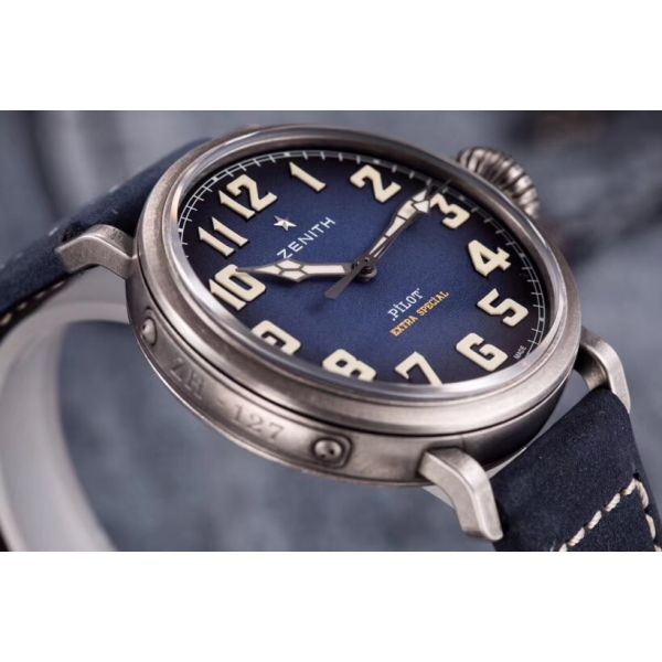 Blue Pilot Type 20 Extra Special 40mm Aged SS Case XF Best Edition with Asso Strap
