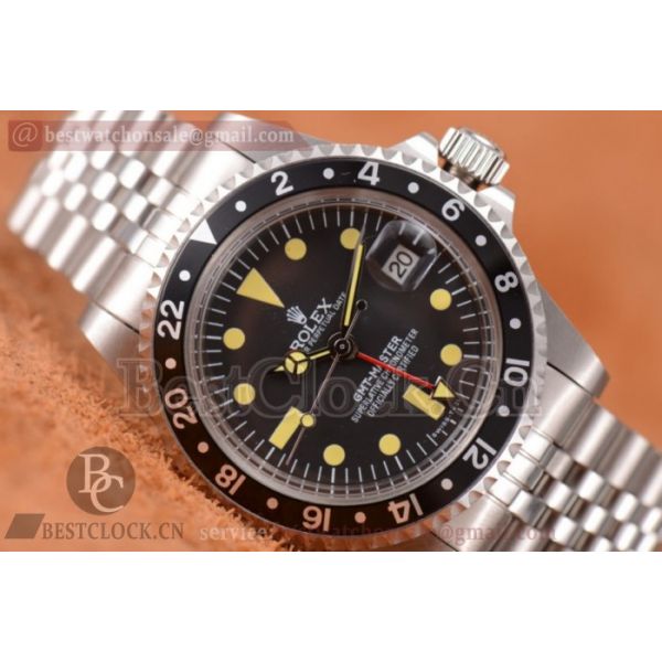 Rolex GMT-Master Vintage A2813 Black Dial Full Steel