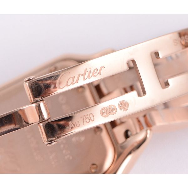 Panthère Secrete Ladies 27mm RG bvf White Dial on RG Bracelet Ronda Quartz diamond bezel