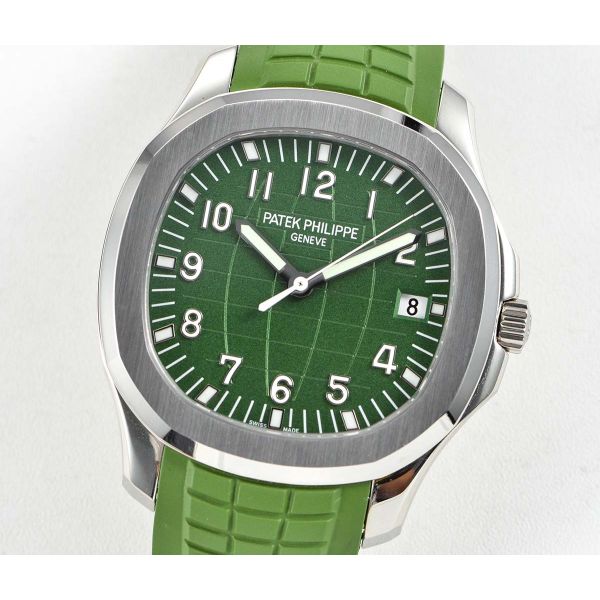 Aquanaut  SS PF green Dial on green  Rubber
