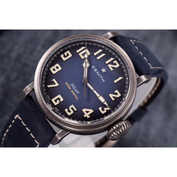 Blue Pilot Type 20 Extra Special 40mm Aged SS Case XF Best Edition with Asso Strap