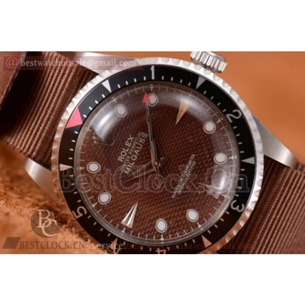 Rolex Milgauss Vintage A2813 Brown Dial Dot Markers