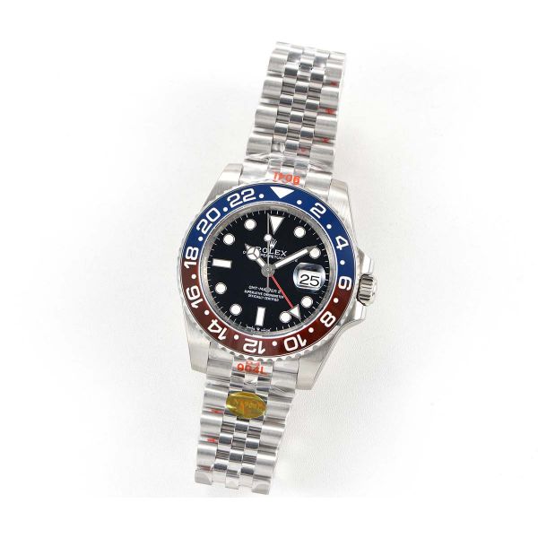 GMT Master II 126710 BLRO Real Ceramic 904L SS Noob  A3285 (Correct Hand Stack)