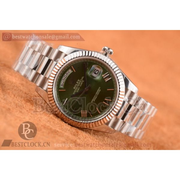 Rolex Day-Date Clone Rolex 3255 Green Dial (AFFF)