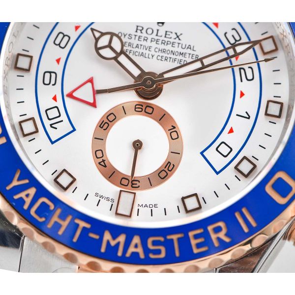 YachtMaster II 2116681 SS/RG Blue Ceramic GMF on SS/RG Bracelet A7750